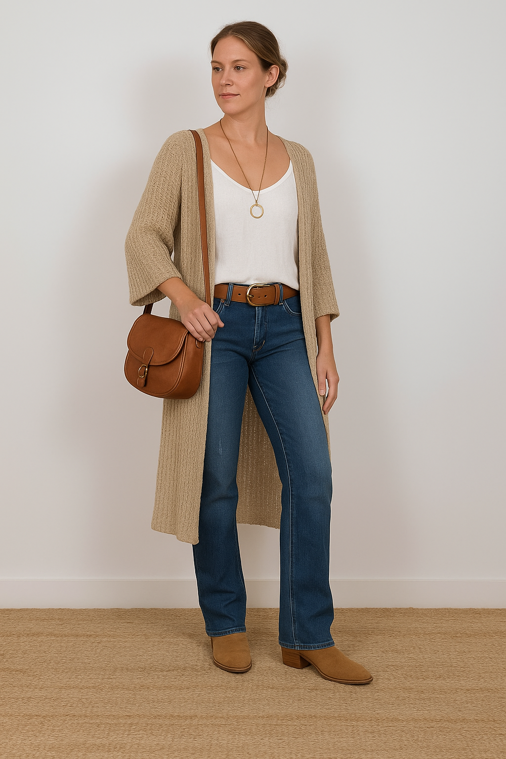 Kimono calado largo.