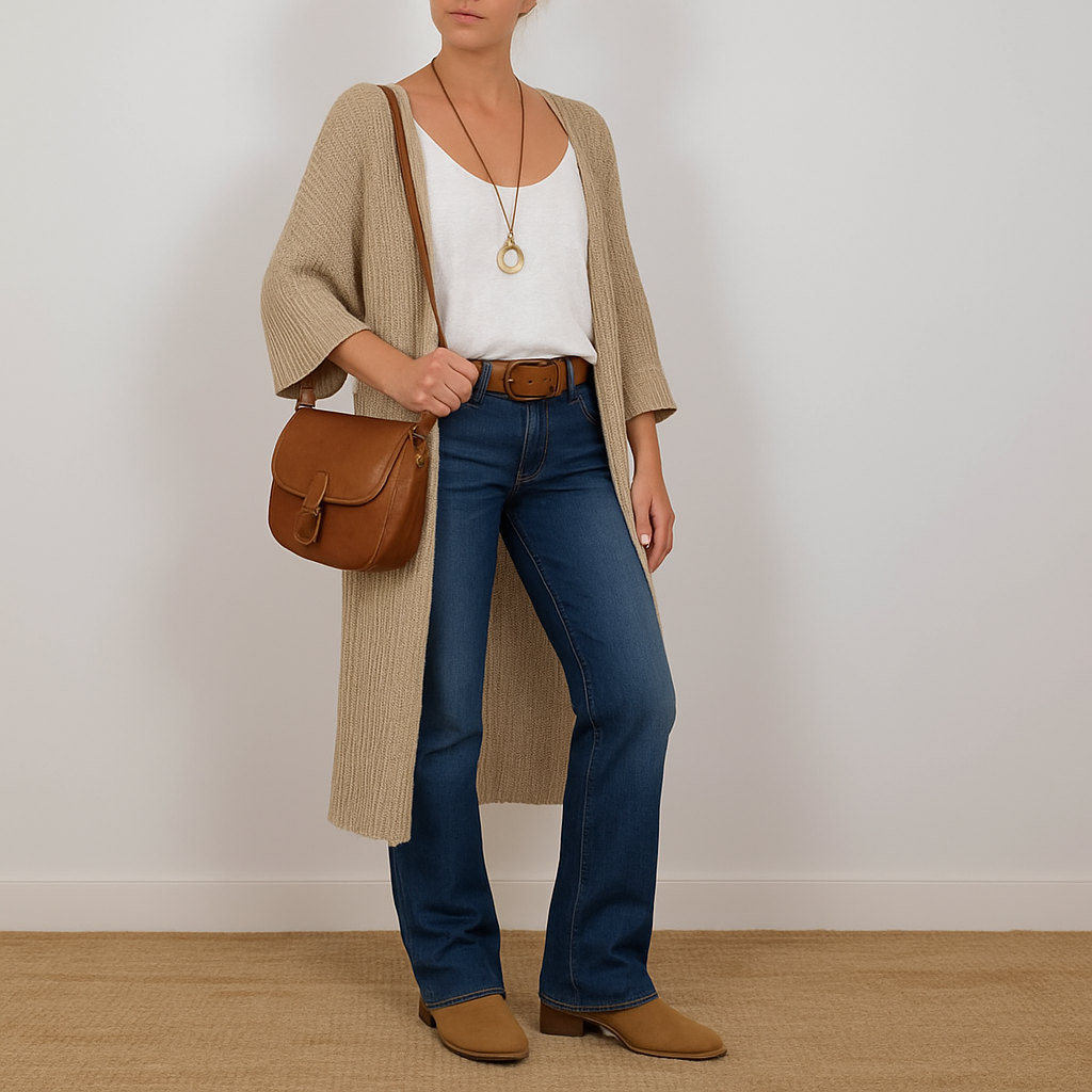 Kimono calado largo.