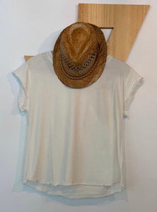 CAMISETA CON MANGAS CORTAS / KAREN. Blanca, Gris, Elefante. - Victoria 7